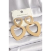 316L Çelik Gold Renk Kalp Model Kadın Küpe