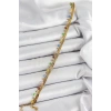 316L Çelik Gold Renk Karışık Renkli Kristal Taşlı Kadın Bileklik - TJ-BB7090