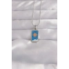 316L Çelik Gümüş Renk Mi Mineli Güneş Model Tarot Kolye