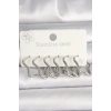 316L Çelik Gümüş Renk Yıldız Model Kadın Küpe Seti - TJ-BKP10351