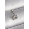 316L Çelik Gümüş Renk Zirkon Taşlı Yıldız Model Tragus Piercing