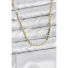 316L Çelik Zincir Gold Renk Ezme Zincir Model 65 cm Kadın Kolye - TJ-BKO10778