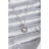 316L Çelik Zincir Gümüş Renk Kalp Model Kadın Kolye - TJ-BKO7823
