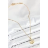 316L Çelik Zirkon Taşlı Yıldız Ve Kalp Model Gold Renk Kadın Kolye - TJ-BKO10522
