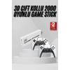 3D 4K 2000 Oyunlu Game Stick Oyun Konsolu Çift Konsol