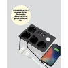 Akım Korumalı 3 USB Portlu 4’lü Priz 4.1A Hızlı Şarj