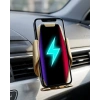 Araç Halandırma Telefon Tutucu Kablosuz Şarj Destekli Akıllı Sensörlü