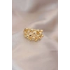 Ayarlamalı Gold Renk Metal Bombeli Boluncuk Model Yüzük - TJ-BYK2060