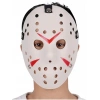 Beyaz Renk Kırmızı Çizgili Tam Yüz Hokey Jason Maskesi Hannibal Maskesi