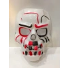 Beyaz Üzeri Rengarenk Korku Dişli Kafatası Maskesi 30x22 cm