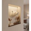 Dekoratif Beyaz Ayı Duvar Heykeli Asılabilir Hediyelik 25x19 cm