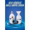 Gece Görüşlü Akıllı Dönebilen Ev Kamerası Ampül Kamera