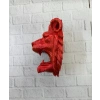 Gold Kırmızı Aslan Duvar Dekoru Asılabilir Hediyelik 3D Heykel 20x21 cm