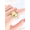 Gold Renk Ayarlanabilir Bombeli Ayna Yüzük - TJ-BYK3123