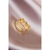 Gold Renk Metal Ayarlamalı Kadın Yüzük - TJ-BYK1558