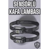 Kafa Lambası Kamp Lambası Led Işık Şarjlı Ayarlanabilir