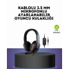 Kırmızı Gaming Headset Mikrofonlu Sağlam Kablolu Konforlu