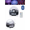 Küre Disko Topu Müzik Çalar Renkli  Işıklı Bluetooth Disko Parti Işığı Kumandalı
