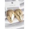 Pirinç Gold Renk Badem Model Kadın Küpe - TJ-BKP8545