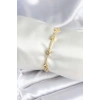 Pirinç Gold Renk Halley Yıldız Model Kadın Bileklik