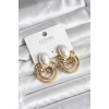Pirinç Gold Renk İncili Vintage Kadın Küpe - TJ-BKP11438