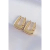 Pirinç Gold Renk Kalın Küpe