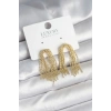 Pirinç Gold Renk Sallantılı Kadın Küpe - TJ-BKP11241