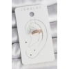 Pirinç Gold Renk Zirkon Taşlı Kadın Kıkırdak Küpe - TJ-BKP10571