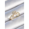Pirinç Gold Renk Zirkon Taşlı Kadın Yüzük - TJ-BYK3442