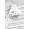 Pirinç Gümüş Renk 6 Çift Kadın Küpe Seti - TJ-BKP11332