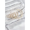 Pirinç Halka Model Gold Renk Kadın Set Küpe