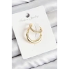 Pirinç Halka Model Gold Renk Sağ Kıkırdak Küpe - TJ-BKP10998