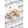 Pirinç İstiridye Model Gold Renk Kadın Küpe - TJ-BKP11018