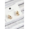 Pirinç Zirkon Taşlı Ceylan Model Gold Renk Çocuk Küpe - TJ-BKP11202