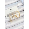 Pirinç Zirkon Taşlı Sallantılı Model Gold Renk 3lü Çift Kadın Küpe Set - TJ-BKP10829
