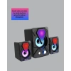 RGB Işıklı USB Hoparlör Seti 9W Çıkış Gücü Derin Bas