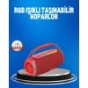 RGB LED Işıklı 20W Taşınabilir Hoparlör Bluetooth 5.3 + Type-C Şarj