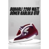 Seramik Tabanlı Kırmızı 2200 Watt Şok Buharlı Ütü