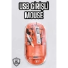 Sessiz Kablosuz USB Girişli Mouse Fare Yüksek Performanslı