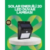 Solar Enerjili 20 LED Hareket Sensörlü Duvar Lambası