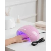 Ultriyole Işıklı 15 Ledli 45W Oje Kurutucu Makine Pembe