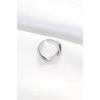 Yassı Silver Renk Ayarlanabilir Yüzük - TJ-BYK3100