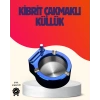 Yuvarlak Metal Küllük Çakmak Entegreli Dayanıklı Yapı