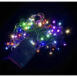 10 M 100 Led Damla Uçlu RGB Işık SİYAH Kablo MZ-17-2