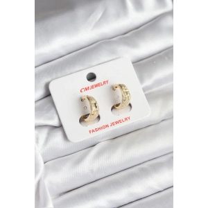 14K Gold Renk Kaplama  Halka CM Kadın Küpe