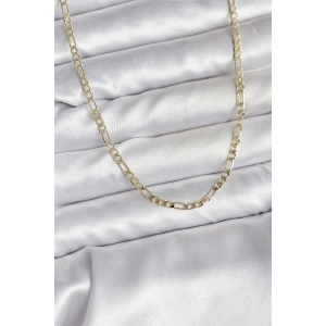 14K Gold Renk Kaplama Kuşgözü Zincir Model Pirinç CM Kadın Kolye - TJ-BKO10749