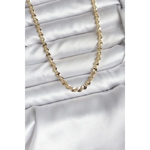 14K Gold Renk Kaplama Zincir Model CM Kadın Kolye - TJ-BKO10738