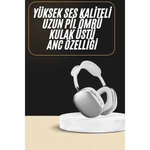 2025 Model Kulak Üstü Kablosuz Bluetooth Kulaklık Gürültü Azalta Uzun Pil