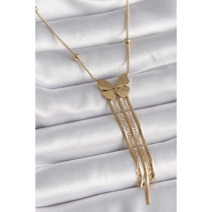 316L Çelik Gold Renk Figür Sallantı İtalyan Zincirli Kadın Kolye - TJ-BKO9406