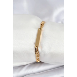 316L Çelik Gold Renk Yazı Yazmaya Uygun Kadın Bileklik - TJ-BB7916